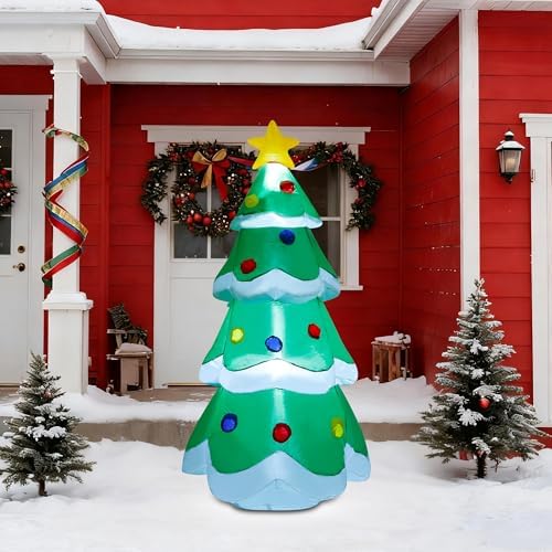 DR.DUDU 7 FT Inflatable Christmas Tree Decorations Outdoor with Boxes