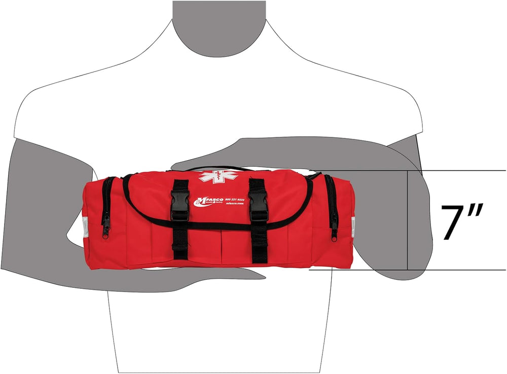 School First Aid Kit Classroom Emergency Bag Trauma Supplies 200+, Red