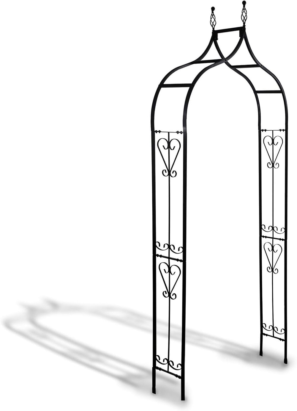 Black Iron Garden Arch Trellis 14.2" L x 46.5" W x 98.4" H Arbor