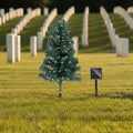 1 Pcs 30 Inch Solar Artificial Christmas Tree for Cemetery Grave with Stake and Lights Waterproof Christmas Decorations Lights Outdoor Xmas Trees for Cemetery