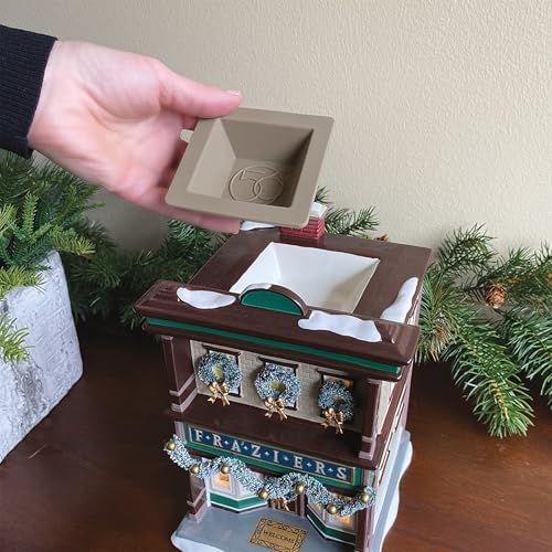 Department 56 Scenterville Village Frazier's Fresh and Festive Wax-Warming Lit Building and Figurine Set, 8.27 Inch, Multicolor