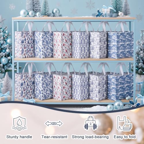 12 Pcs Chinese Extra Large Christmas Gift Bags Bulk