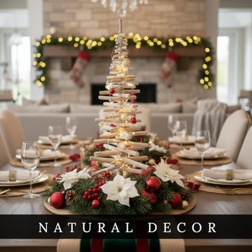 1 Ft. Tall Driftwood Christmas Tree - Beachhouse, Boho Holiday, Wedding Decor - Unique Favorite Things - Coastal Holiday Decor – Centerpiece, Holiday Display (1 Foot Tall)