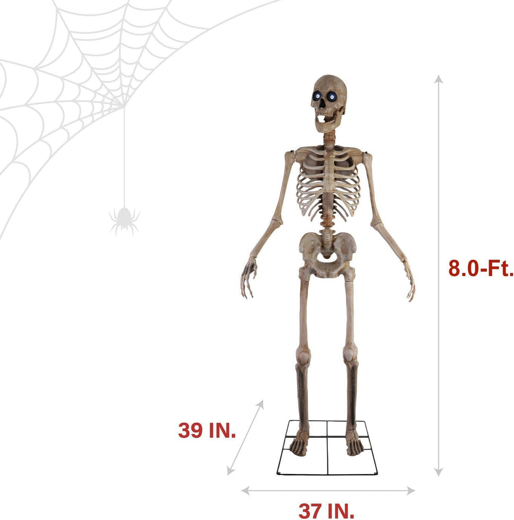 Haunted Hill Farm 8.0-Ft. Motion-Activated Towering Skeleton Animatronic