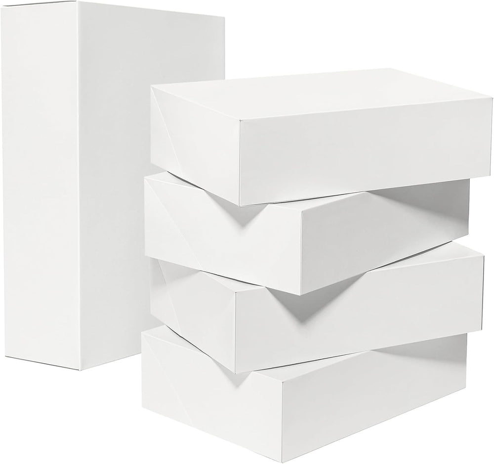Mefleet 25 Pack 14x10x4 Large Gift Boxes with Lids Deep Shirt Robe Box Bulk