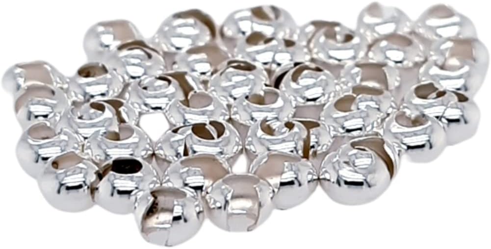 925 Sterling Silver Open Crimp Bead Covers, 4MM, 50pcs by CRAFT WIRE
