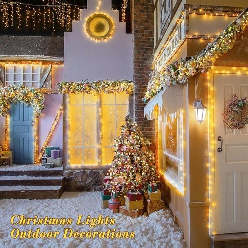 JMEXSUSS 168FT 600 LED Christmas Lights Outdoor Waterproof String Lights
