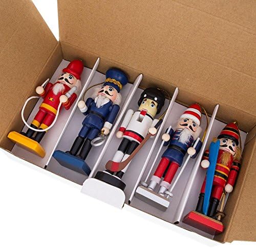 bestpysanky nutcracker ornament set of 5 wooden christmas, view 9