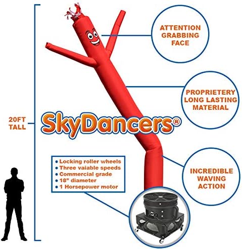 sky dancers inflatable tube man set - 20, close-up detail