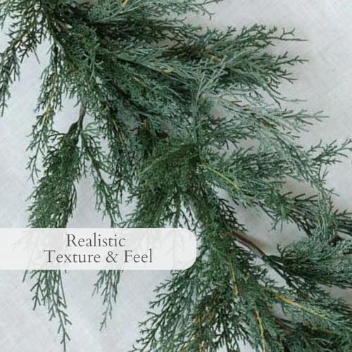 CG Hunter Artificial Cedar Christmas Garland, 9 ft, Faux Holiday Greenery