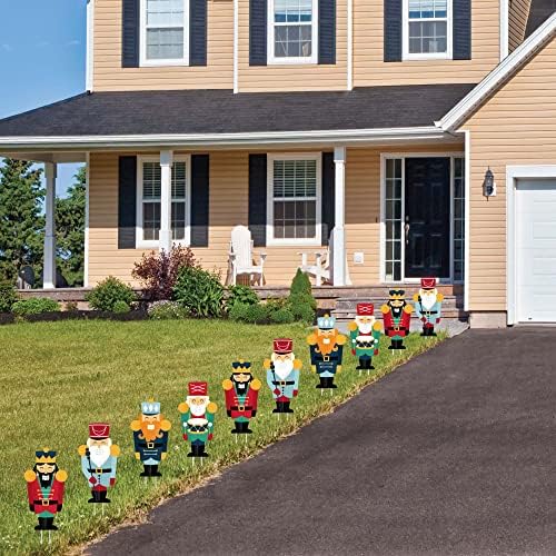 Big Dot of Happiness Christmas Nutcracker - Lawn Decorations - Outdoor Holiday Party Yard Decorations - 10 Piece