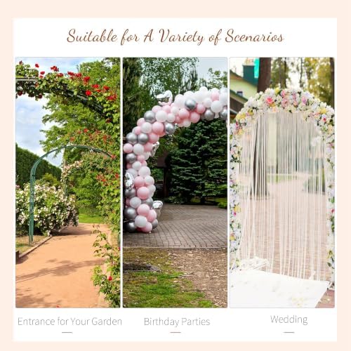 Outsunny 85" Wooden Garden Arbor, Garden Arch for Wedding, Orange