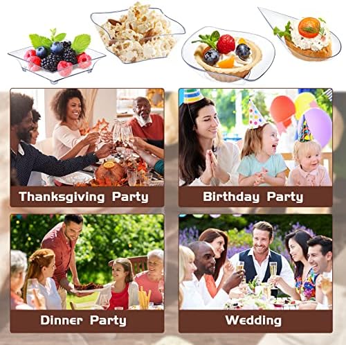400 Pcs Mini Appetizer Plates Disposable, Classic Style, Clear