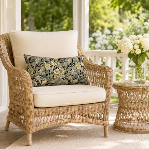 Pack of 2 Patio Lumbar Pillows 12"x20"