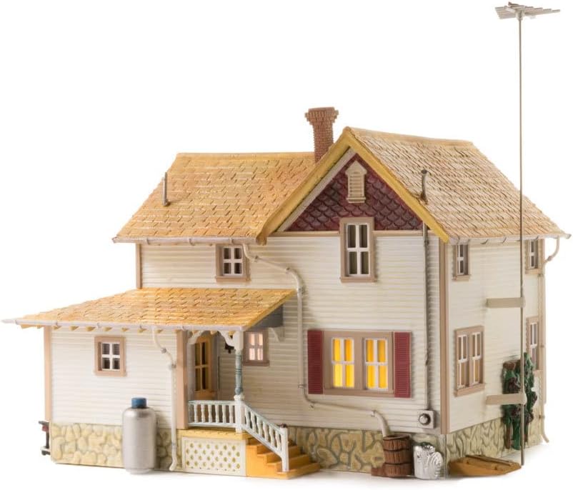 Woodland Scenics Landmark Structures Built & Ready Corner Porch House, HO Scale