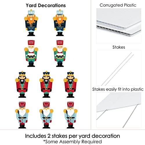 Big Dot of Happiness Christmas Nutcracker - Lawn Decorations - Outdoor Holiday Party Yard Decorations - 10 Piece