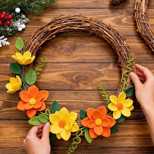 Grapevine Wreath Set, 8 PCS Vine Branch Wreaths Bulk, 12 Inch
