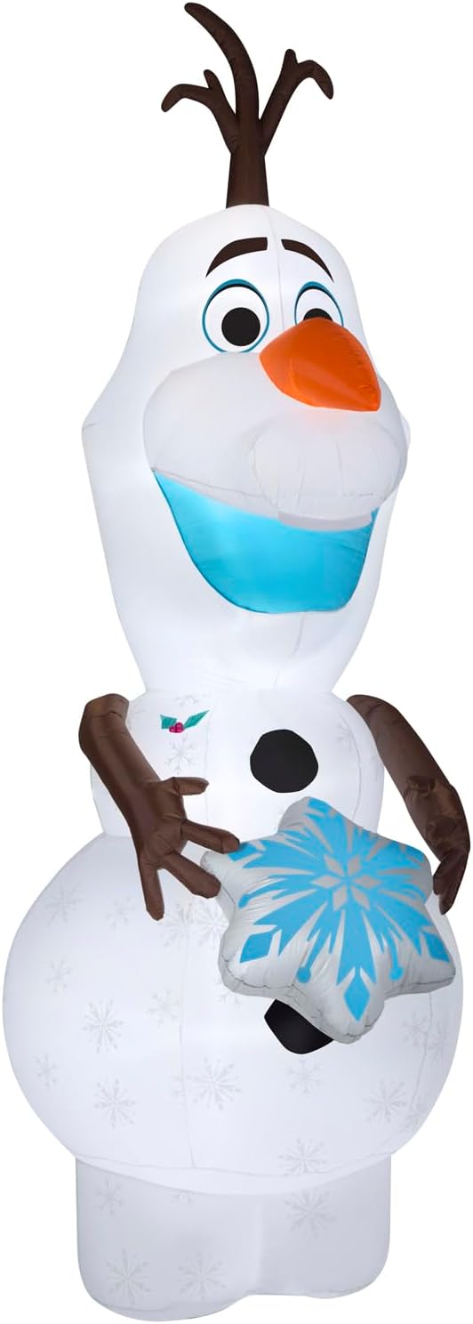 Gemmy Christmas Inflatable Olaf with Snowflake, 11 ft Tall, Multi
