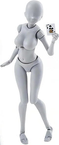 Artists Manikin Art Mannequin Figures Supplies Drawing Tools,Small Drawing Figure Model for Action Figure,Set Sketching,Painting(Gray-Female)