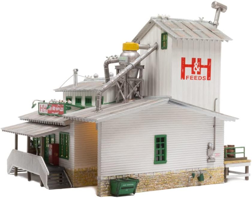 Woodland Scenics Landmark Structures Built & Ready H&H Feed Mill, HO ...