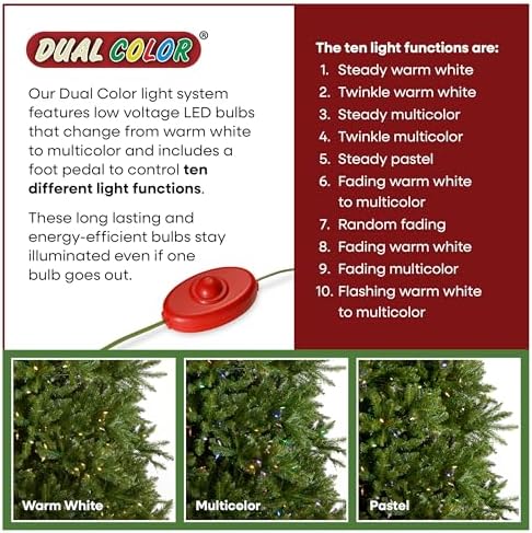 National Tree Company 12ft Pre-Lit Dunhill Fir Artificial Christmas Tree