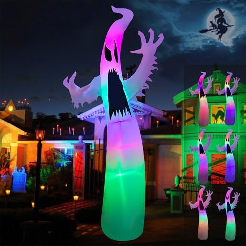 SEASONBLOW 12FT Halloween Inflatable Terrible Ghost Outdoor Decoration