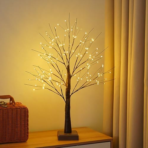 PXBNIUYA 144 LED Artificial Tree Lamp with Timer,DIY Birch Trees LED Lights