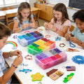 Simetufy 12,000PCS Pony Beads Bulk 30 Colors for Kandi Bracelet Making