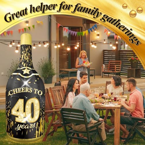 6FT 50th Birthday Inflatable Outdoor Champagne Bottle Decorations