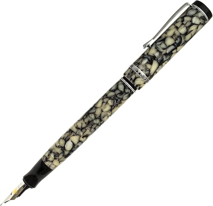 Conklin Duragraph Fountain Pen Cracked Ice - Medium Nib, Timeless Design for Everyday Writing, Premium Craftsmanship