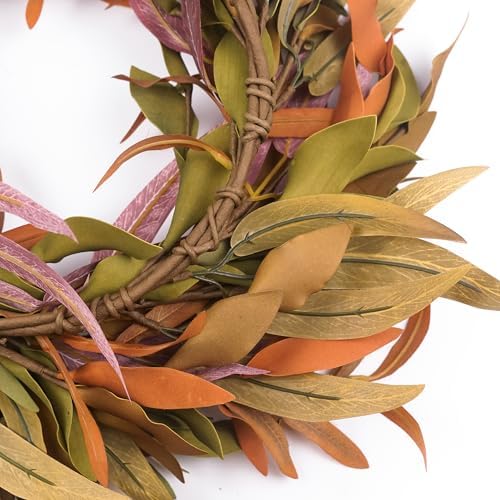 Fall Wreaths for Front Door 22 inch, Olive Fall Wreath with Olive Leaf Fruit, Home Decoration for Outdoor Living Room Indoor Wall and Outside Autumn
