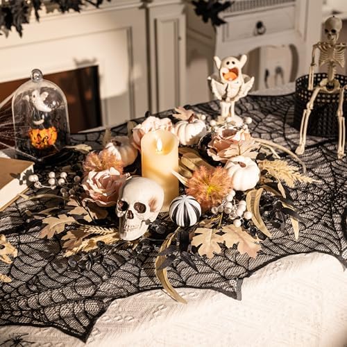 Valery Madelyn 18" Halloween Wreath for Front Door Decor with Lights