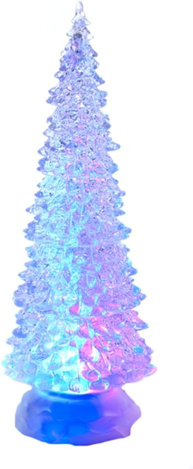 kurt adler 12-1/4-inch battery-operated led light tree tablepiece shown in use