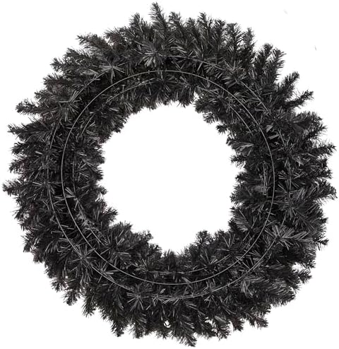 Colorado Spruce Artificial Halloween Wreath - 36" - Black - Unlit