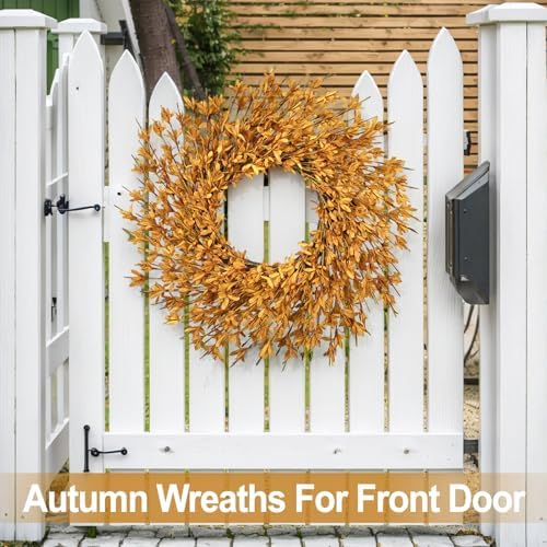 26 Inch Realistic Full Fall Wreaths for Front Door Outside Autumn Wreath