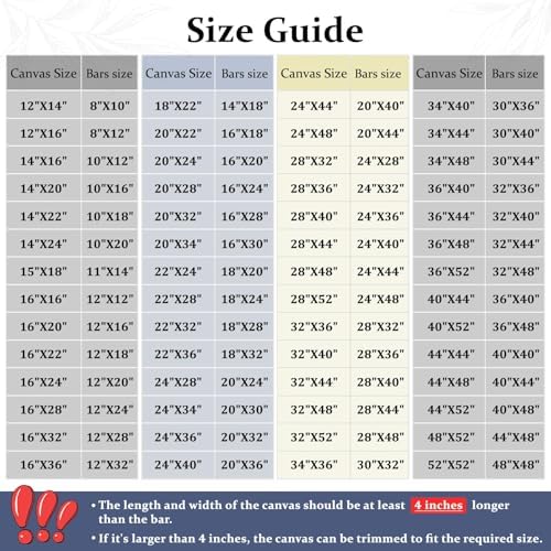 Texas Art DIY Wood Stretcher Bars for Canvas, Solid Wood Frame Kit, Easy to Assemble, Gallery Wrap for Oil Painting, Wall Posters, Customized Wooden Frame Kit for Diamond Painting, White, 28 x 40