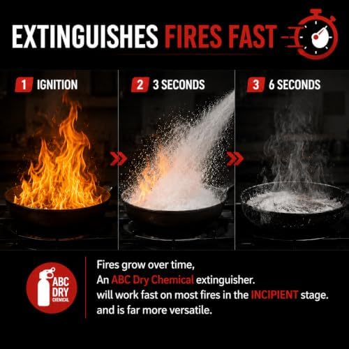 Small Fire Extinguisher for Home & Car – (2-Pack, 1.32lb Each) Portable A...