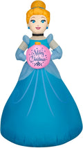 Gemmy Christmas Inflatable Cinderella with Ornament, 3.5 ft Tall, Multi