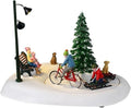 Lemax Snowbiking with Dad, Battery Operated (4.5V) #34087