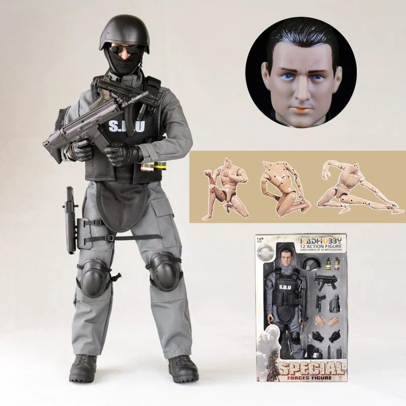 12 inch military soldiers realistic special forces army shown in use