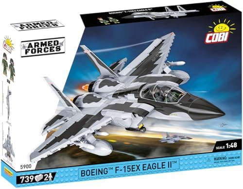 COBI Armed Forces Boeing F-15EX Eagle II Aircraft Building Set, 739 Pieces