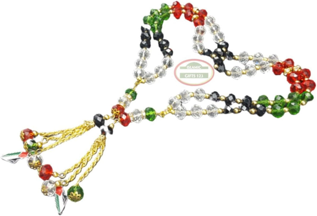 24 packs palestine flag beads palestinian map large, close-up detail