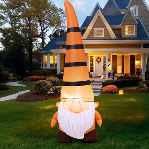 COMIN 5FT Thanksgiving Gnome Inflatables Fall Yard Decorations