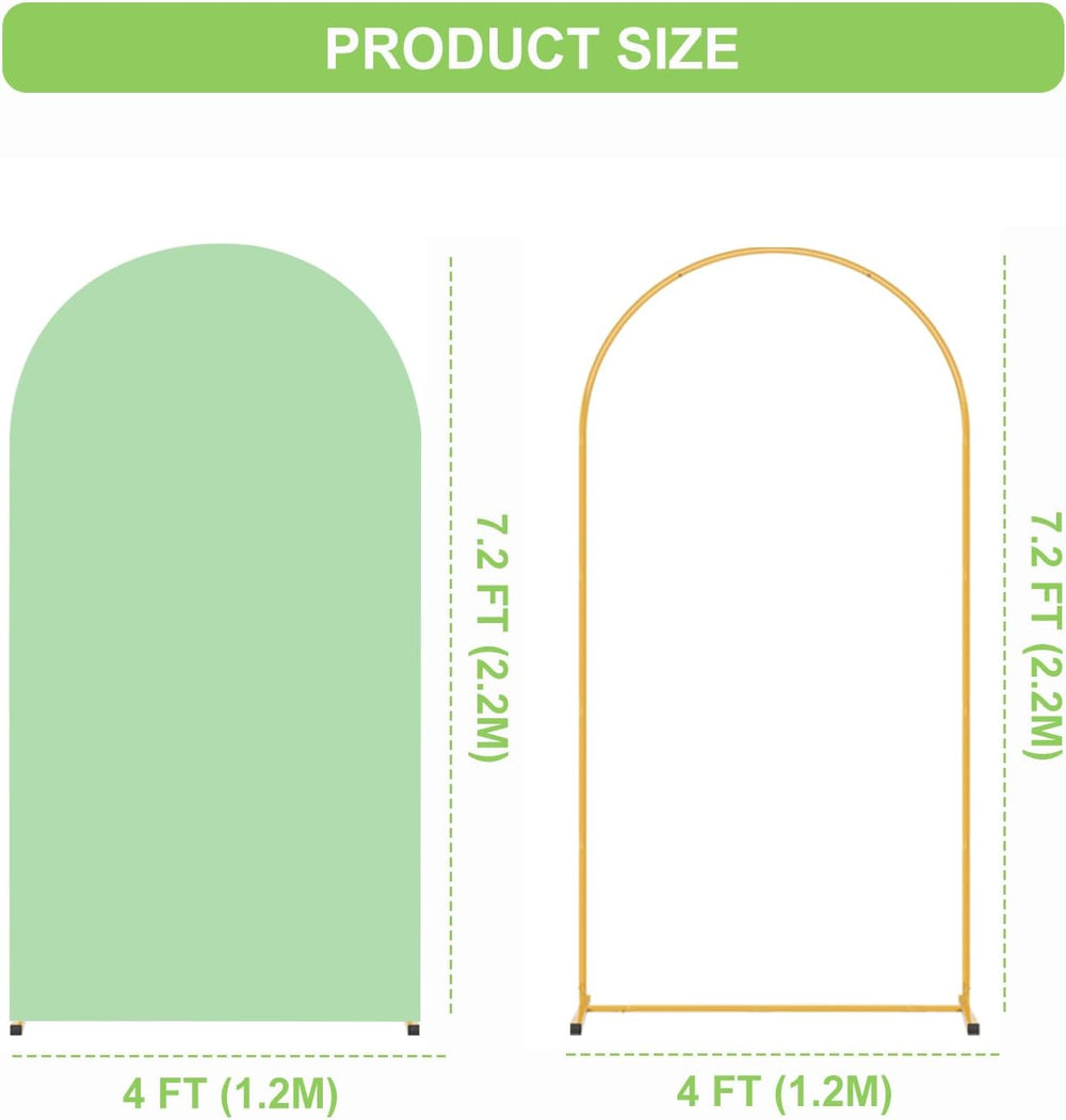 7.2FT Arch Backdrop Stand and Green Cover Set,Balloon Arch Stand