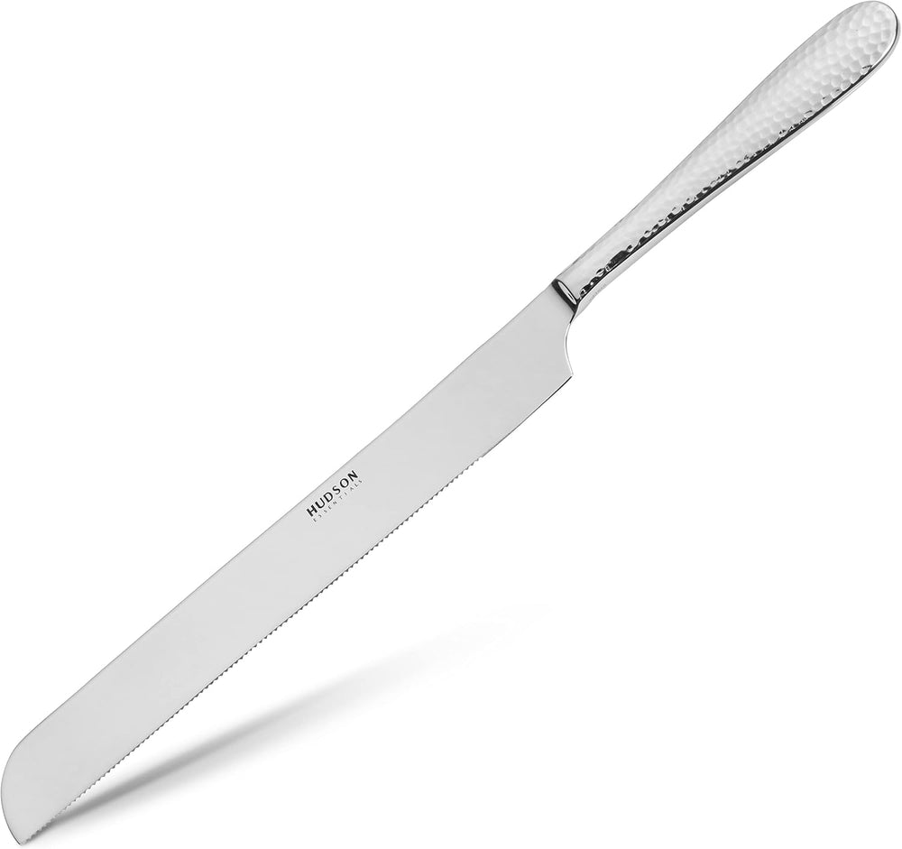 Hudson Essentials Bergamo Hammered 18/10 Stainless Steel Wedding Cake Knife &...