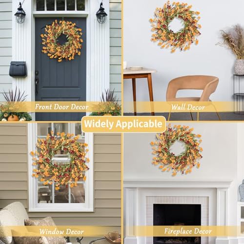 Artgar Fall Wreath, 24 Inch Fall Wreaths for Front Door