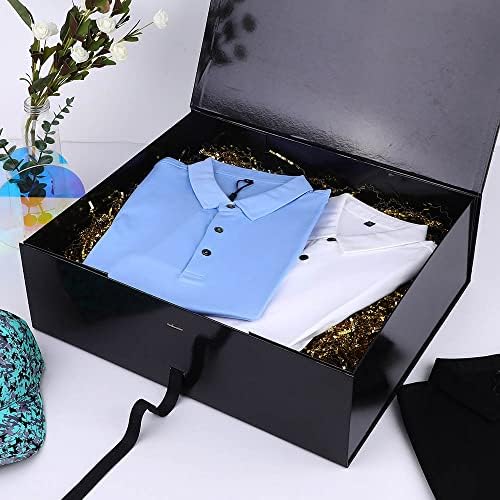 gooodgift 3 pcs black extra large gift box on a desk or shelf