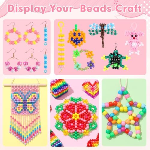 10000Pcs Pony Beads Bulk, 48 Colors Kandi Beads for Bracelet Making Kit