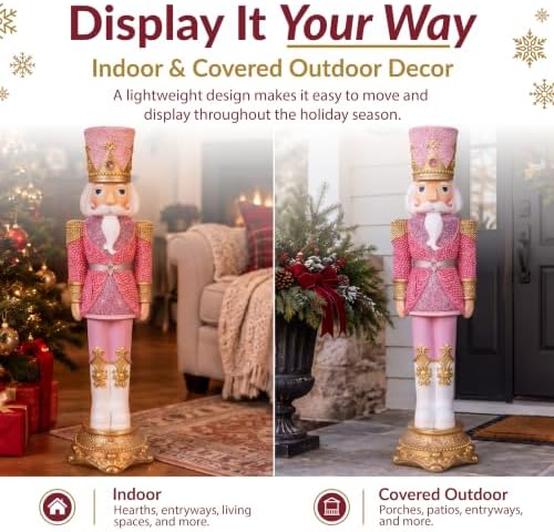 Sunnydaze Kenneth the Princely 3ft Nutcracker Statue, Christmas Decoration