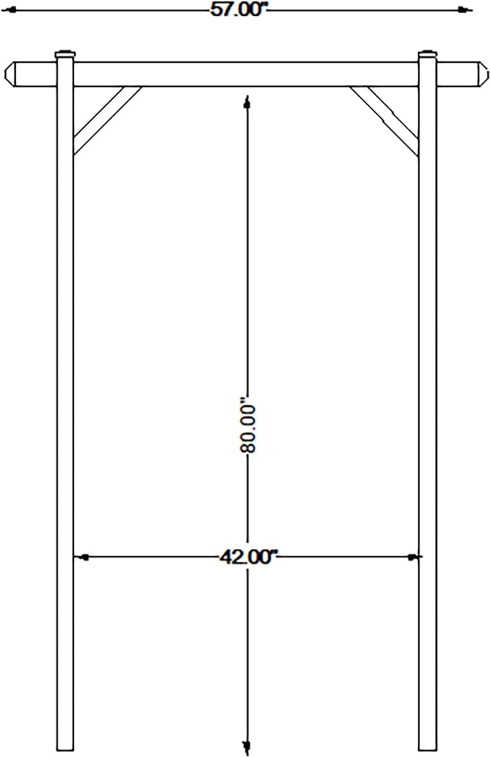 Dura-Trel Elmwood Garden Arbor Vinyl Archway, 57" x 85", White